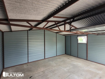 Garaż 6x6m | dodatkowe drzwi | dwuspadowy | drewnopodobny