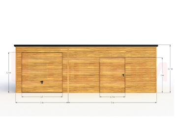 Garaż 8×4,5m | jednospadowy| kolor Złoty dąb