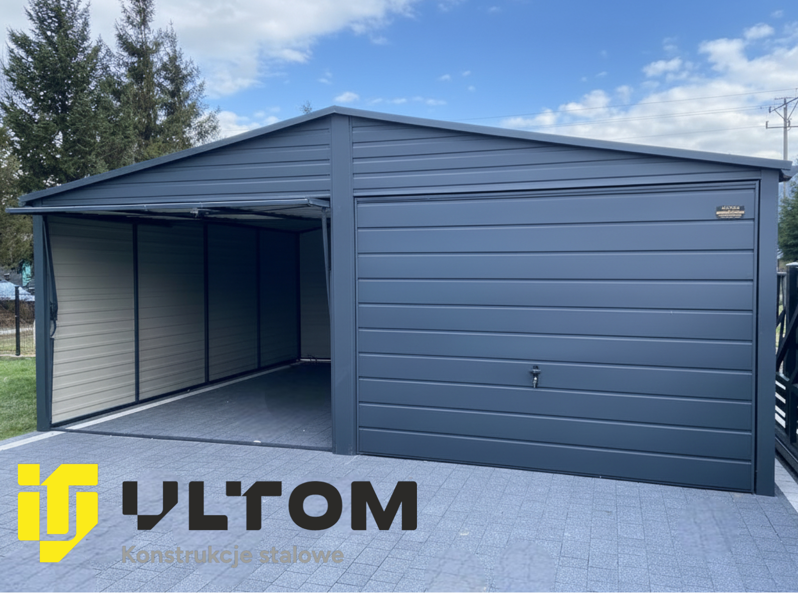 Garaż 6x5m | dwuspadowy | drewnopodobny Garaż 6x5m | dwuspadowy | drewnopodobny
