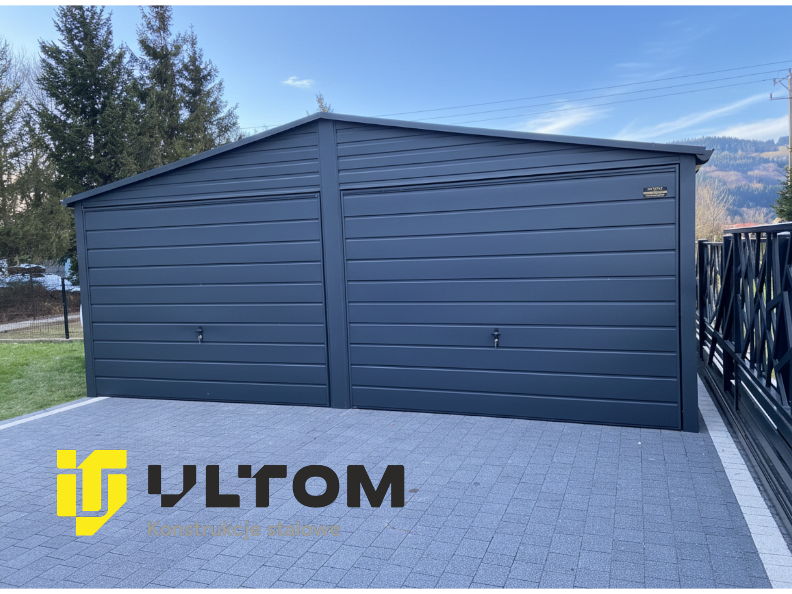 Garaż 6x5m | dwuspadowy | drewnopodobny