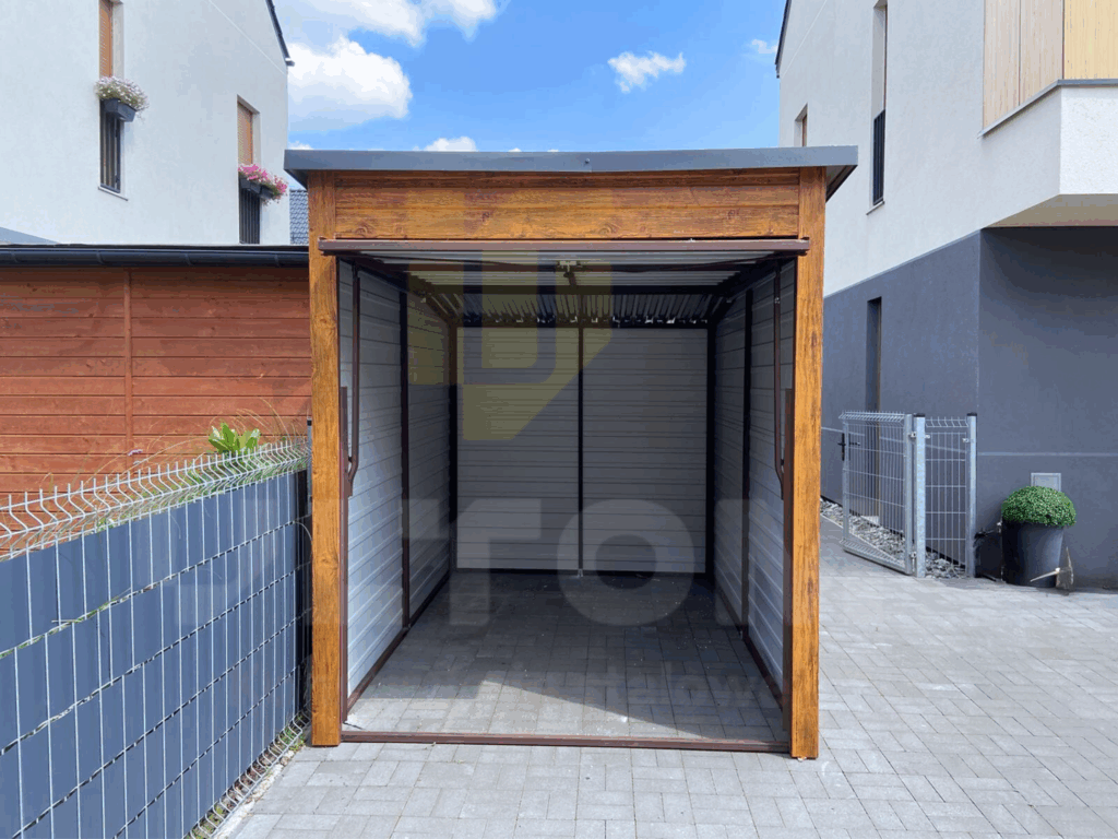 Garaż 2x3m | jednospadowy | drewnopodobny
