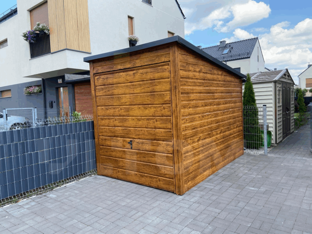 Garaż 2x3m | jednospadowy | drewnopodobny