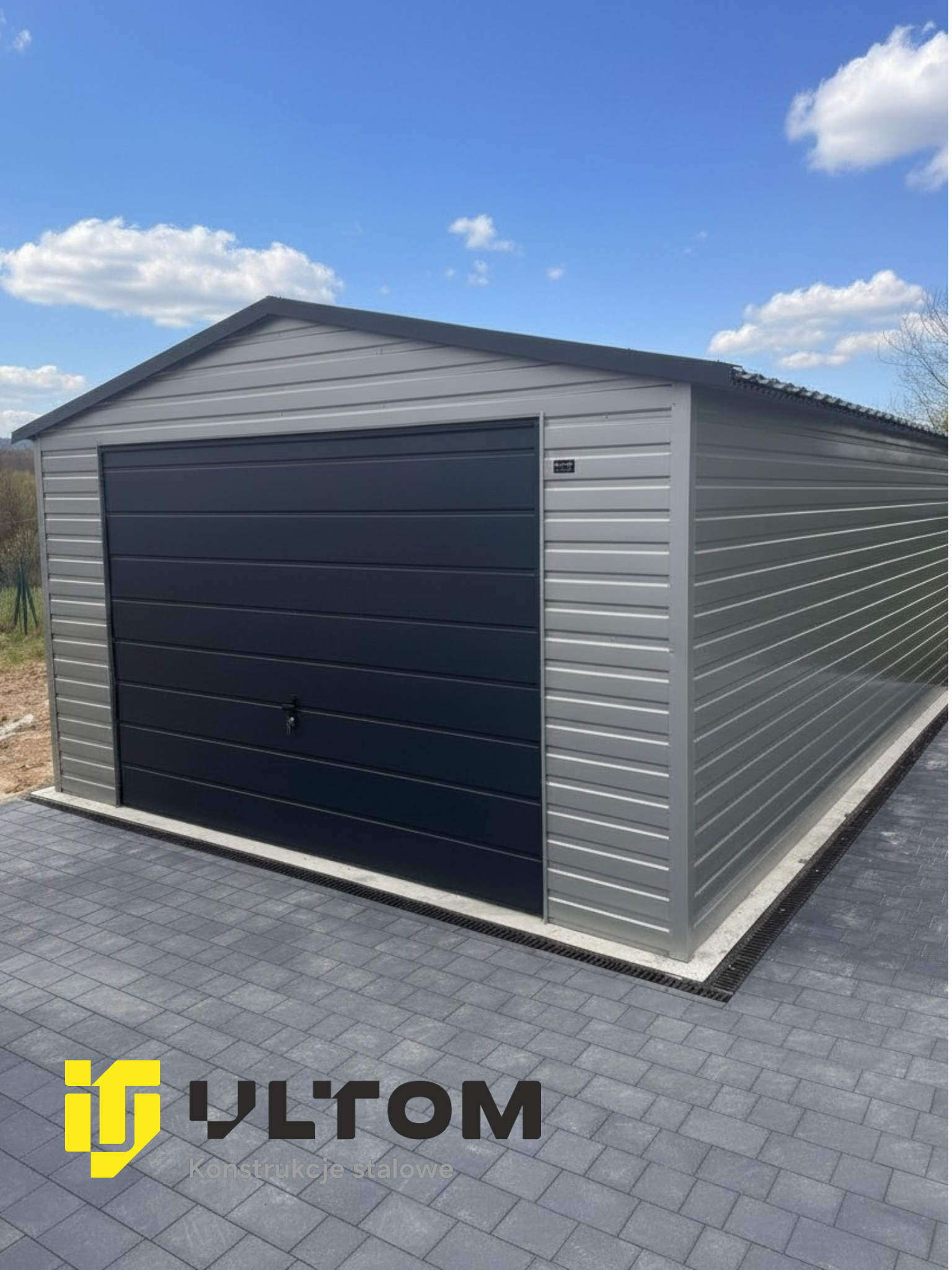 Garaż 4x6m | dwuspadowy | akryl